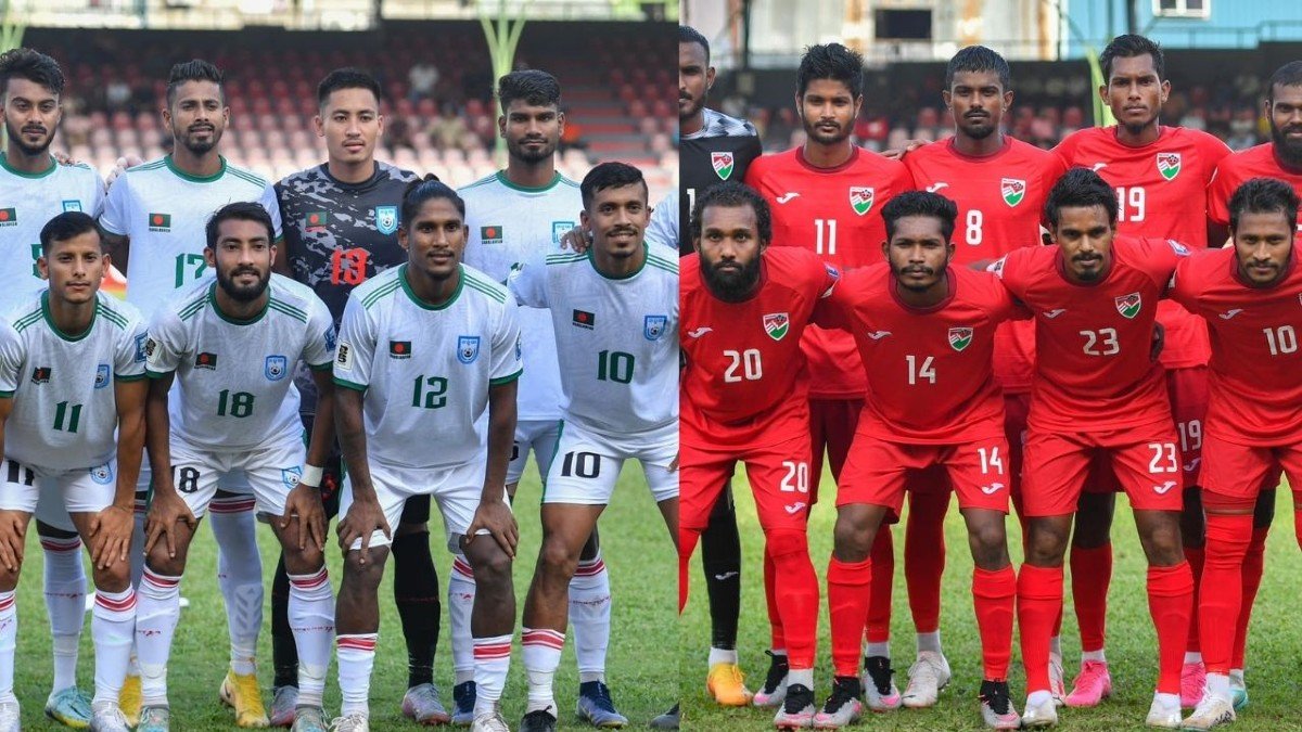 OURTVroblox's tweet photo. OUR TV SPORTS ⚽🏏

FIFA world cup qualifiers: Bangladesh vs Maldives 2nd leg. Today at 5:45 PM BD TIME, Bangladesh will play against Maldives. This is the 2nd leg with aggregate at 1:1. This match will take place at Bashundhara Kings Arena at Dhaka. https://t.co/Vy8577irPd