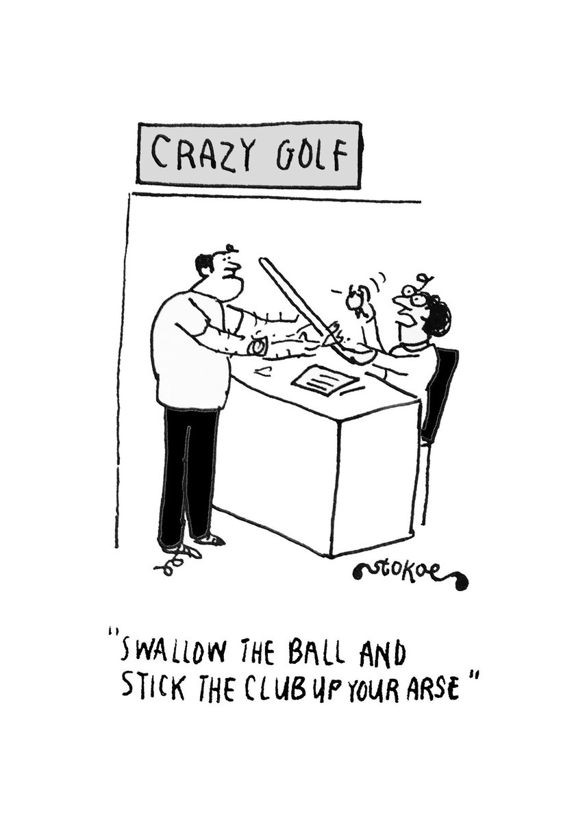 Crazy golf #cartoon by #stokoecartoons 

#golf #crazygolf #tuesdaymotivations