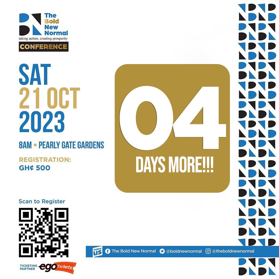 eGotickets's tweet photo. Grab your tickets on *713*33*52# on USSD
Use link: https://t.co/pa1zF956SZ
Or buy on WhatsApp: send #53# to 0242426427 via WhatsApp and follow the prompt.
You may scan QR code to purchase tickets as well.
Stay tuned for #theboldnewnormalconference https://t.co/RJZ8UbbKA4
