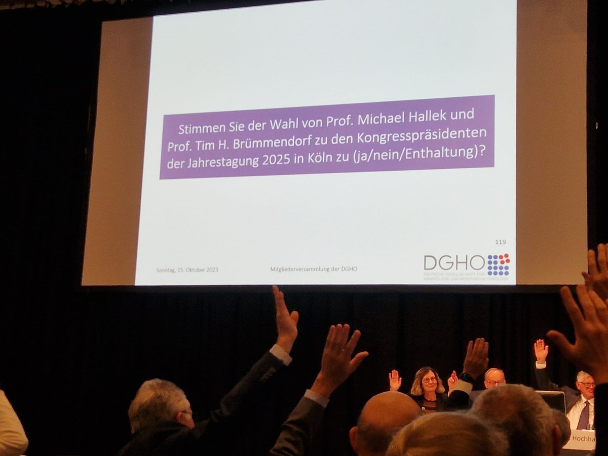 GSG-MPN (@gsgmpn) on Twitter photo Congratulations to Prof. Hallek <a href="/HallekMichael/">Michael Hallek</a> and Prof. Brümmendorf <a href="/brummendorf/">Tim Brümmendorf</a> for the presideny of the DGHO Annual Meeting in 2025 👏 Congratulations to Prof. Hallek <a href="/HallekMichael/">Michael Hallek</a> and Prof. Brümmendorf <a href="/brummendorf/">Tim Brümmendorf</a> for the presideny of the DGHO Annual Meeting in 2025 👏