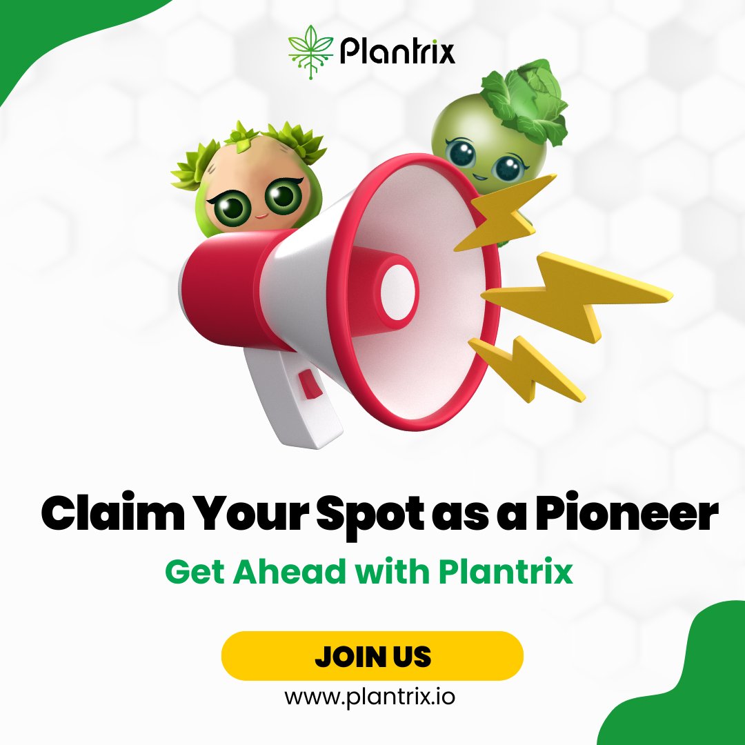 Plantrix_io's tweet photo. 🌱🚀 Don't miss out on the biggest NFT launch of the year! 🚀🌱 Position yourself as a pioneer of Plantrix and grab your very own NFT to own a piece of the farm. 🌾💰 Get ready for a thrilling ride towards an annual yield, and a stable income! 💸🌟

#PlantrixNFT
#OwnTheFuture
#StableIncome
#Pioneering
