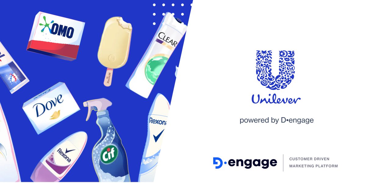 𝐄𝐱𝐜𝐢𝐭𝐢𝐧𝐠 𝐍𝐞𝐰𝐬: @Unilever Partners with Dengage for 𝑫𝑨𝑻𝑨-𝑫𝑹𝑰𝑽𝑬𝑵 𝑺𝑼𝑪𝑪𝑬𝑺𝑺!

 Stay tuned for the remarkable outcomes ahead!

Let's take customer engagement to the next level!

#CustomerDataPlatform #CustomerEngagement #MarketingAutomation #Unilever