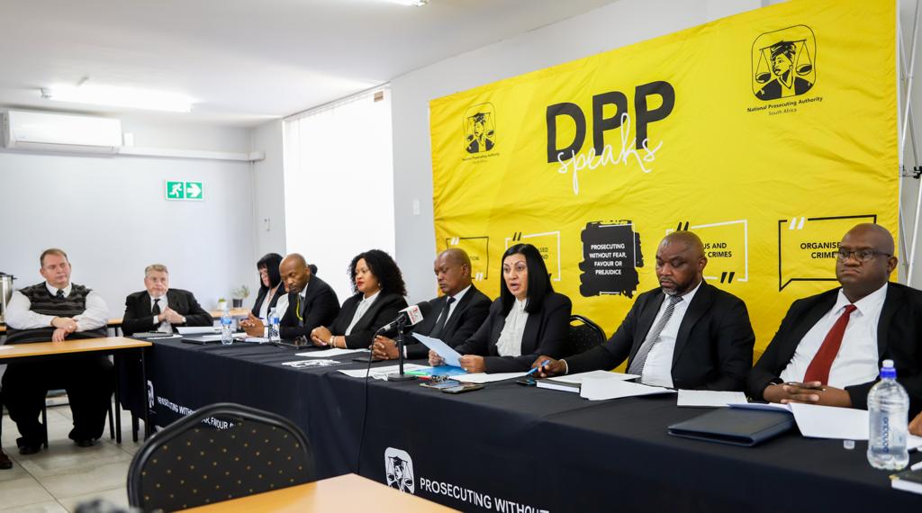#DPPSpeaks l Adv Navilla Somaru and management team briefing the media on the overall performance, especially in dealing with priority crimes in the Free State.