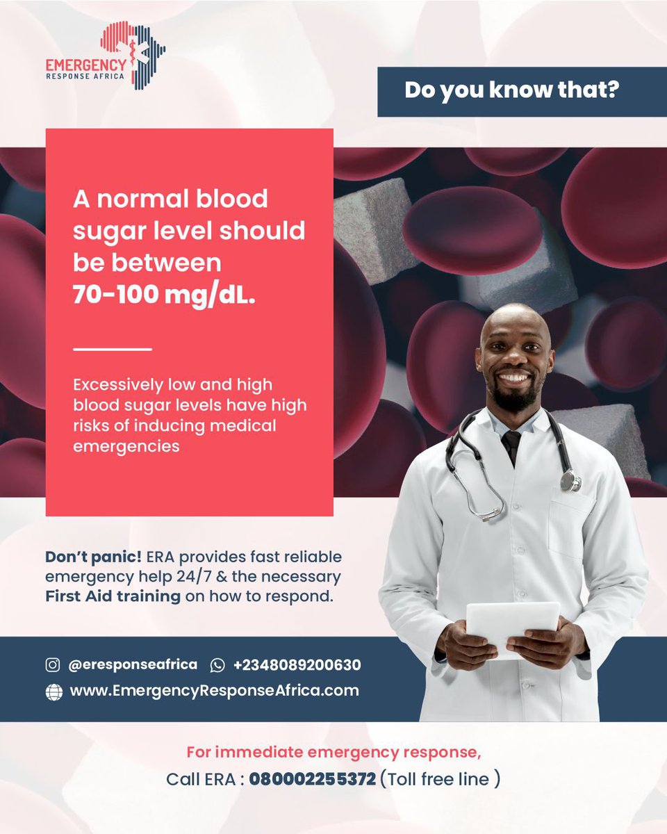 EResponseAfrica's tweet photo. Regular check-ups are crucial. Don't ignore your body's signals.
Contact ERA to get trained in First Aid, or get an Emergency Plan.
WhatsApp- +234 808 920 0630
Toll free line - 08000225537
#safetyfirst #firstaidforward #ERASavesLives #firstaidtraininginnigeria #emergencyplans https://t.co/8fkQM9KJfT