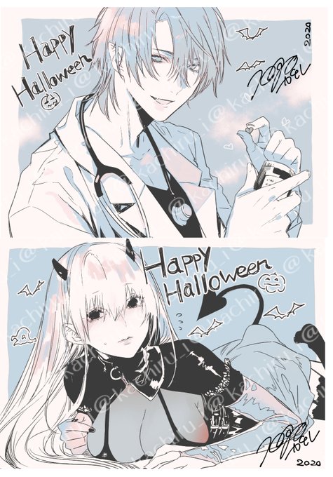 ハロウィン過去絵🎃 2020年のはリクエスト衣装です🌹 #RosenBlood