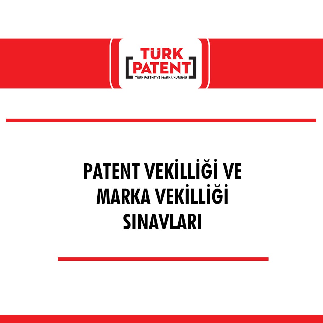 Patent Vekilliği ve Marka Vekilliği Sınavı Hakkında TÜRKPATENT olarak hazırlık çalışmalarını yürüttüğümüz Patent Vekilliği ve Marka Vekilliği Sınavının, gerekli mevzuat süreçlerinin tamamlanmasını müteakiben 2024 yılının ilk çeyreğinde yapılması planlanmaktadır. Ayrıca, süreçle…