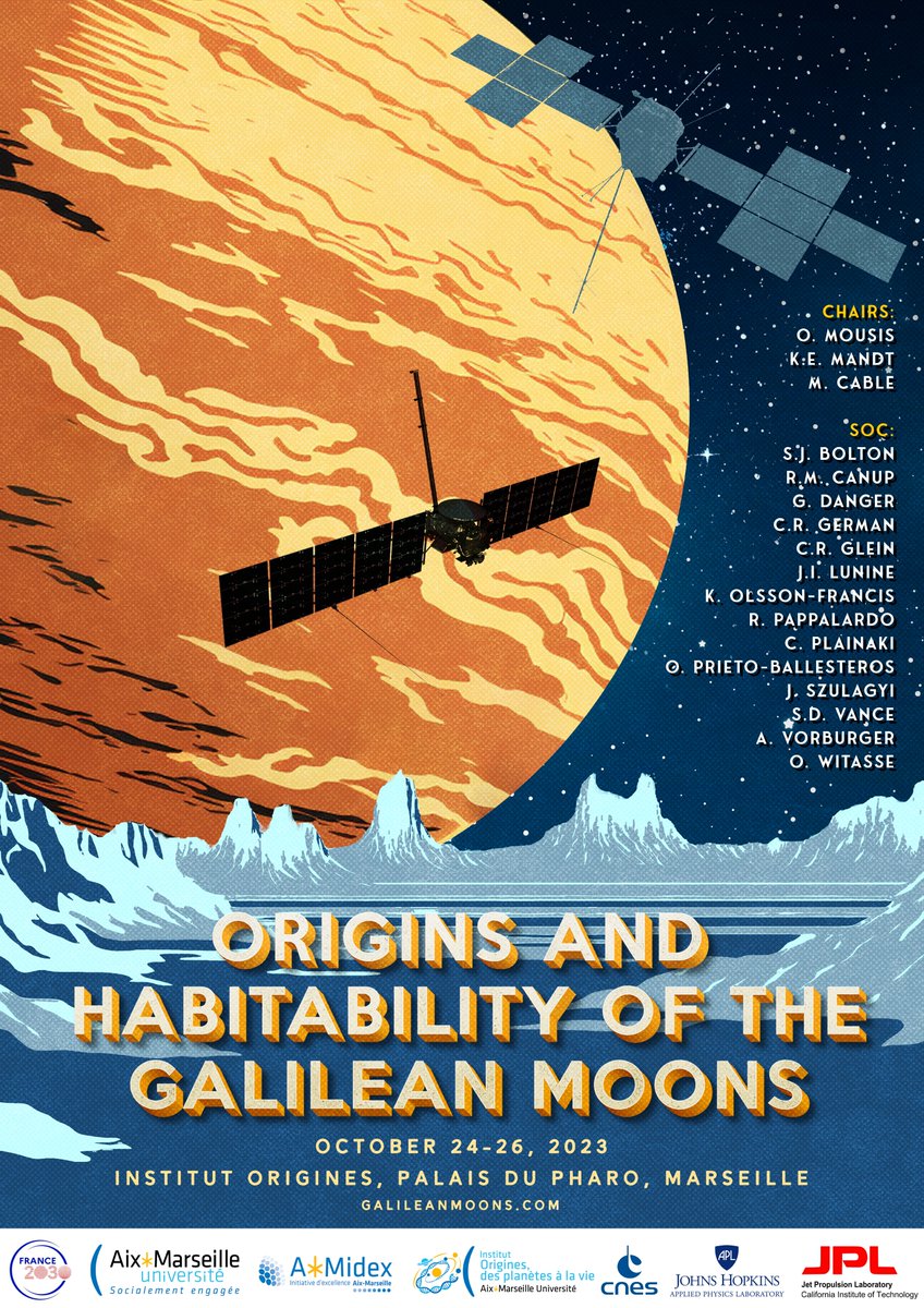 🌠 L'Institut Origines organise le Workshop international galileanmoons.com 🛰️

🔭 Thèmes : Missions, Habitabilité, Origines
📆 Date : Du 24 au 26 octobre
🎟️ Inscrivez-vous ici : my.weezevent.com/galilean-moons

#galileanmoonss #astronomy @univamu #cnes #NASA