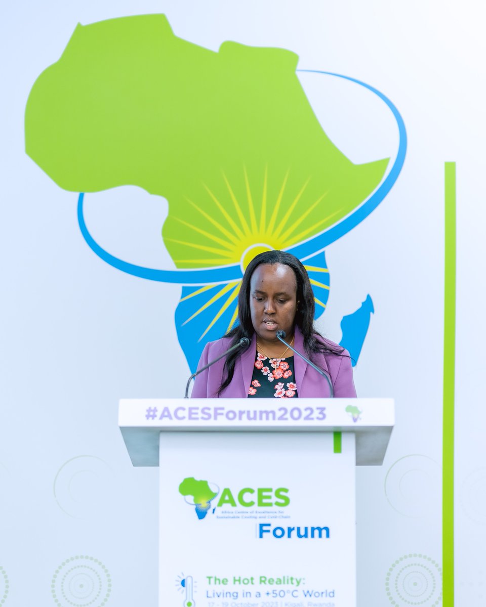 Giving the opening remarks on behalf of the Vice Chancellor; Mrs Françoise K. Tengera, the <a href="/Uni_Rwanda/">University of Rwanda</a> DVC for Finance appreciated forum partners for their commitment and underlined Rwanda's ambitious target to have in place the efficient cooling systems.

#ACESForum2023
