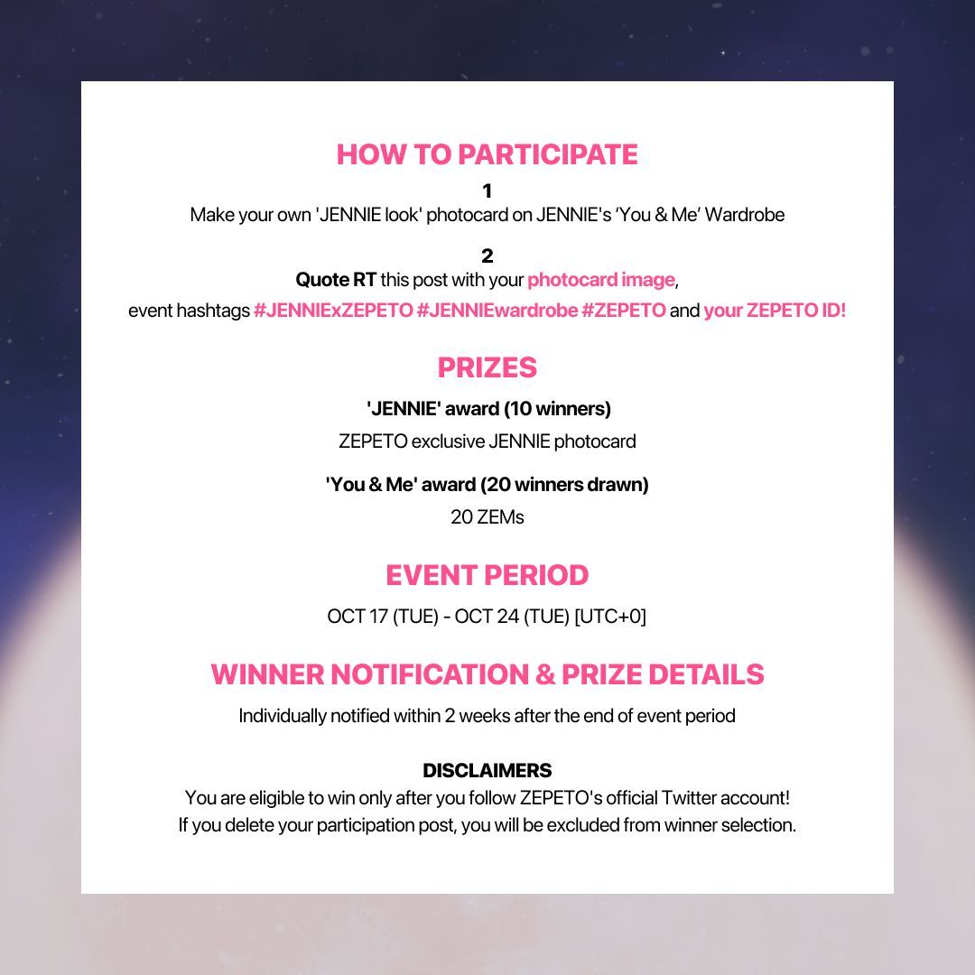 zepeto_official's tweet image. #JENNIE &apos;s 🖤You &amp;amp; Me💗 is setting worldwide records!
ZEPETO won&apos;t sit back💝
Make your own JENNIE look with You &amp;amp; Me outfits
and get ZEPETO exclusive 💜unreleased JENNIE photocard💜

Join👉buff.ly/3Q6HDcQ

@BLACKPINK
#ZEPETO #JENNIEwardrobe #JENNIExZEPETO