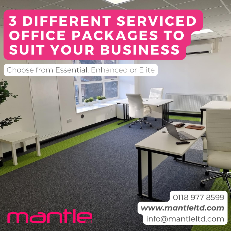 Are you looking to boost your efficiency & productivity without sacrificing your workspace? Check out serviced offices to help get the job done! Do more work in less time & create an office atmosphere to increase #productivity. #ServicedOffices mantleltd.co.uk