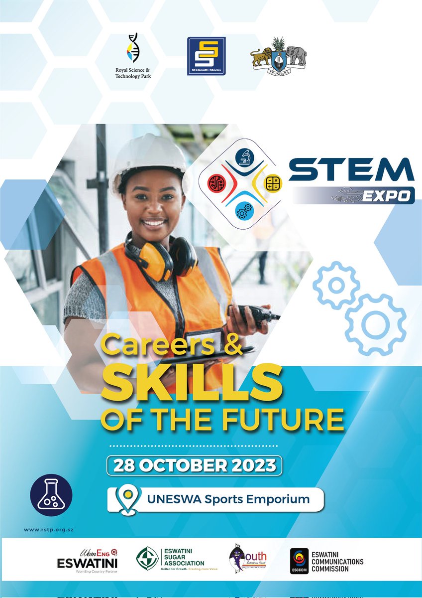 RSTP_Eswatini's tweet photo. Join us for an engaging and insightful expo that will offer opportunities for knowledge sharing on STEM Careers, collaboration, and networking.
#STEMcareers
#STEMskills
#careersofthefuture https://t.co/XWmzZmcymc