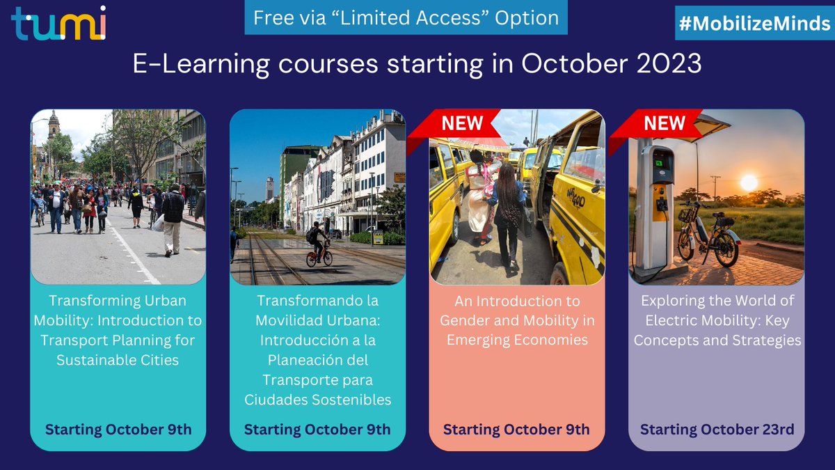 Under #MobilizeMinds TUMI offers free and self-paced E-Learning Courses.📑✍️👩‍🎓💡 4 new courses kicked off this month, and you can still join! Via the “Limited Access” option, the courses are 100% free. 👉futurelearn.com/partners/trans…