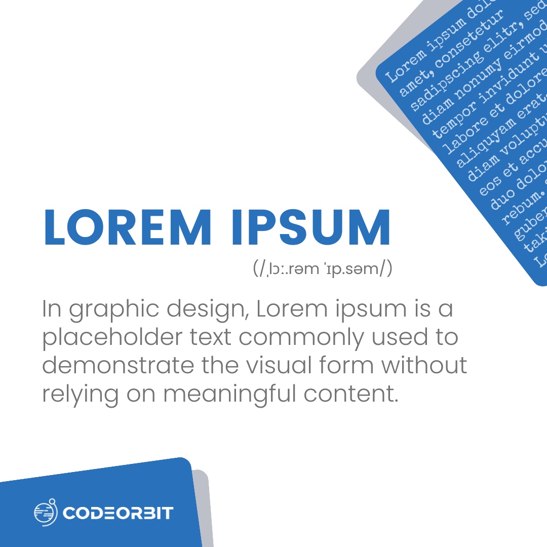 CodeOrbitAT's tweet image. Using 'lorem ipsum' because real words are too mainstream. 📜✍️ #CodeOrbitClassics #BeyondTheWords #LoremIpsum