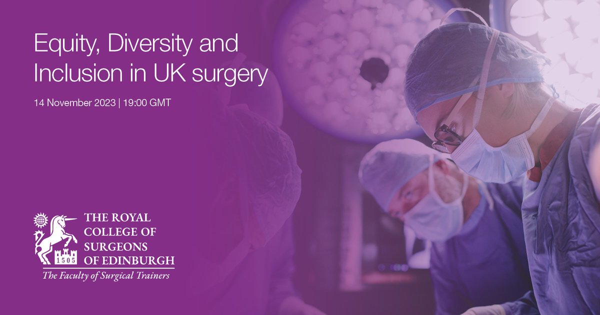 On Tuesday 14 November, our upcoming webinar on equity, diversity and inclusion will highlight the difference between bullying, undermining and harassment and understand the magnitude of the issues within surgery, Sign up here: tinyurl.com/3c2ry64j #diversity #inclusion