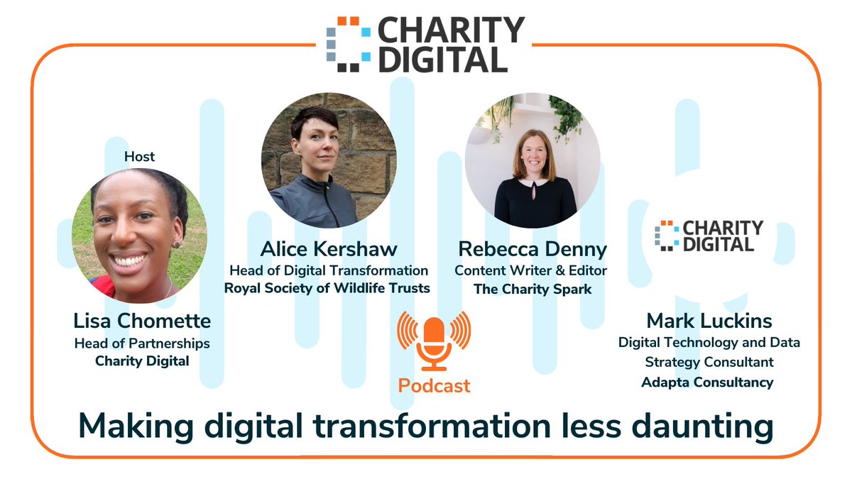 CharityDigiOrg's tweet photo. More than four in five charities are prioritising digital post-pandemic. 🌐

Join us in our latest podcast as we navigate the digital highway with purpose. 🎙️

Tune in now: https://t.co/PLJhyQtlou

#DigitalTransformation #CharityDigital #PodcastAlert https://t.co/FxJBZoBtZe