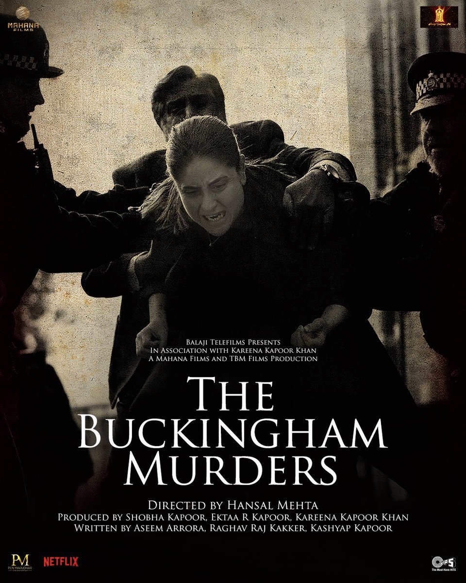 Kareena Kapoor's upcoming film 'THE BUCKINGHAM MURDERS' first look poster is out ✨
Directed by #HansalMehta 
Produced by #ShobhaKapoor, #EktaaKapoor, #KareenaKapoorKhan
@mehtahansal 
#KareenaKapoor #TheBuckinghamMurders