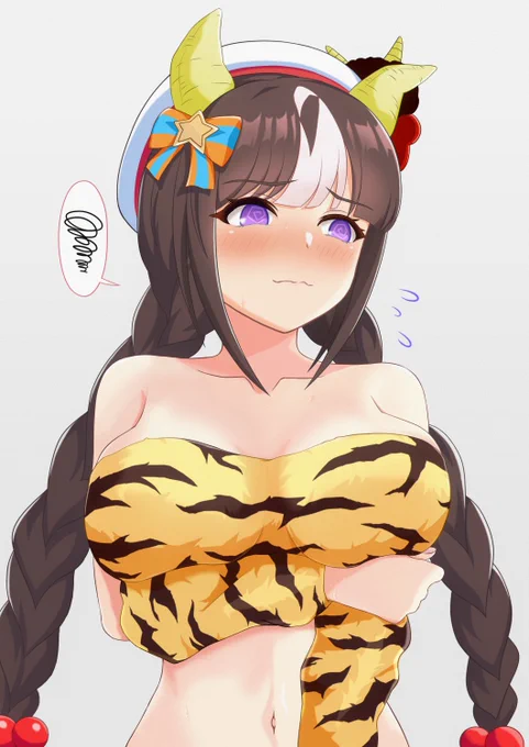 「鬼コスがいい氣の流れだよ!」「風水的にいいから大丈夫だよ!」「鬼コスのタルマエならトレーナーも悩殺だよ☆」#ウマ娘 