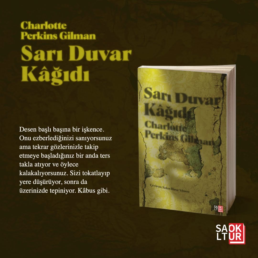 Desen başlı başına bir işkence. Onu ezberlediğinizi sanıyorsunuz ama tekrar gözlerinizle takip etmeye başladığınız bir anda ters takla atıyor ve öylece kalakalıyorsunuz. Sizi tokatlayıp yere düşürüyor, sonra da üzerinizde tepiniyor. Kâbus gibi. #SaltOkur

kitapyurdu.com/kitap/sari-duv…