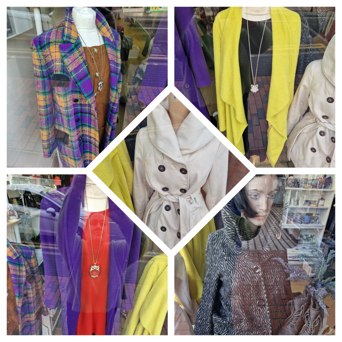 Coats galore this week as the weather changes!!! #mymindshop #winterscoming #newwindow