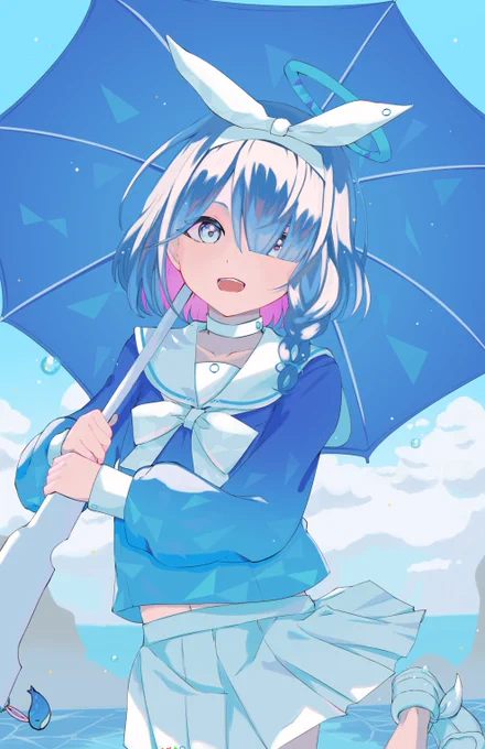 透き通るような世界観の絵です#ブルアカ 
