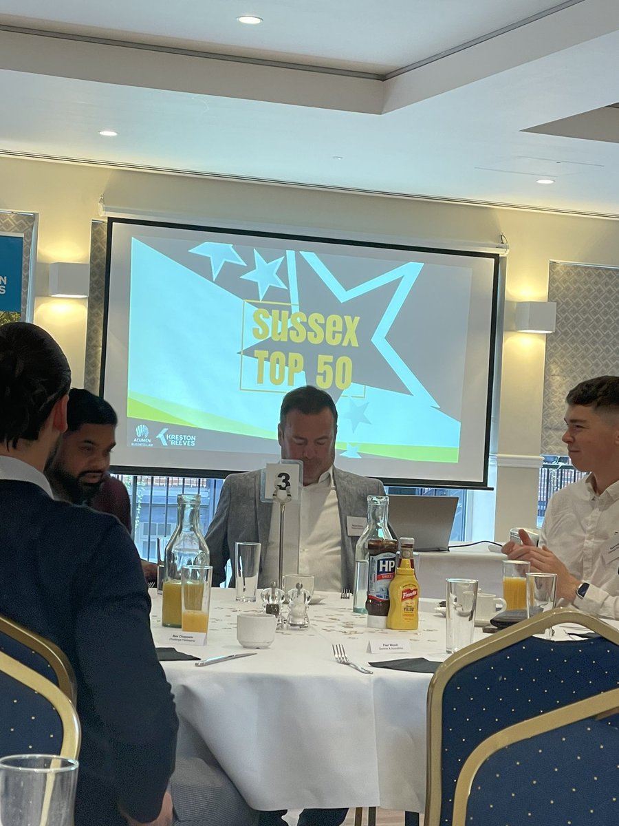 Great morning catching up with old and new contacts <a href="/CottesmoreGcc/">Cottesmore Hotel</a> celebrating the Sussex Top 50 businesses who have shown excellent growth as well as leading the way on well-being, sustainability, innovation, and continued excellence. Thanks to <a href="/KrestonReeves/">Kreston Reeves</a> &amp; @AcumenBizLaw .