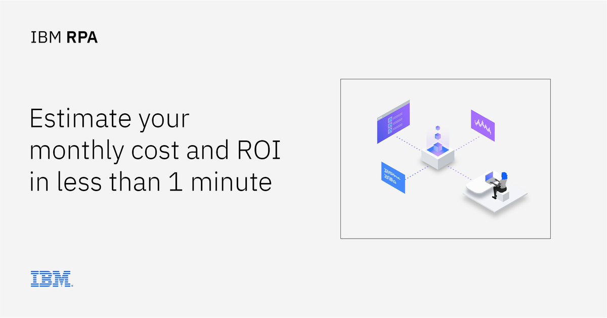 kpsalida's tweet photo. Automating businesses and IT processes at scale is crucial in today's workload heavy landscape. IBM Robotic Process Automation Price and ROI estimators will provide you with insights into your potential business benefits. Try it now #rpa #ibm https://t.co/QdRyOe82eA https://t.co/zYZ0LI4kW9