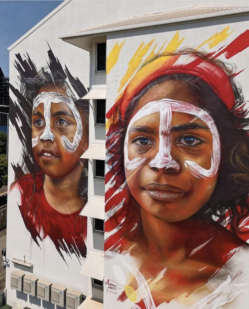 lovestreetart22's tweet photo. ❤️❤️❤️❤️❤️❤️❤️❤️❤️❤️❤️❤️
Beautiful work by Adnate at the Darwin street art festival, Australia (Photo by Graffiti Street).
#StreetArt #Adnate #FirstNations #Australia https://t.co/TRM9JKxkOp