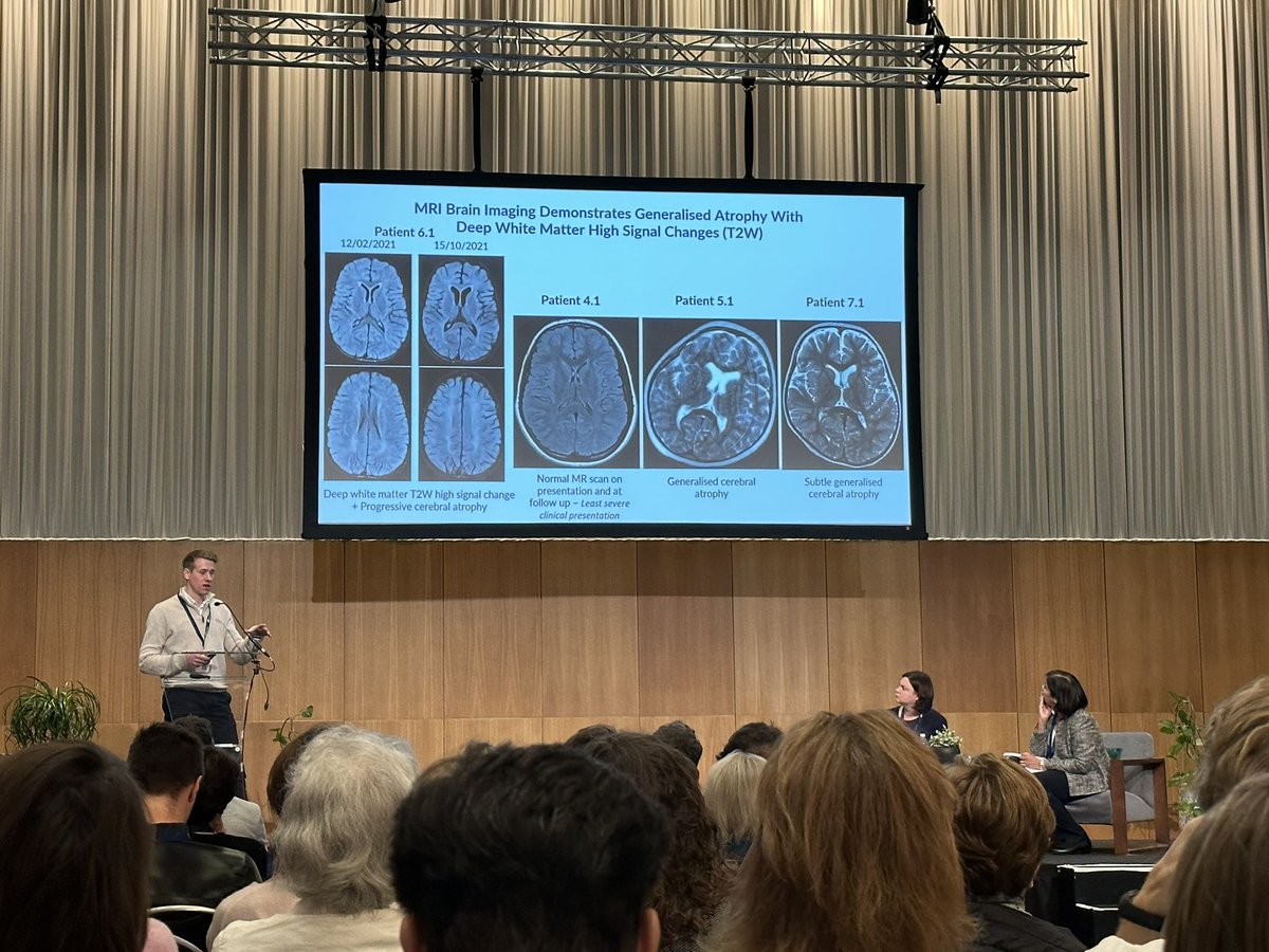 Session 4 on day 2 of #MDC23 kicked off by @John_H_McD describing an acute onset axonal neuropathy with encephalopathy (ANE) precipitated by infection caused by biallelic variants in RCC1: a novel form of recessive ANE #MorbidGene