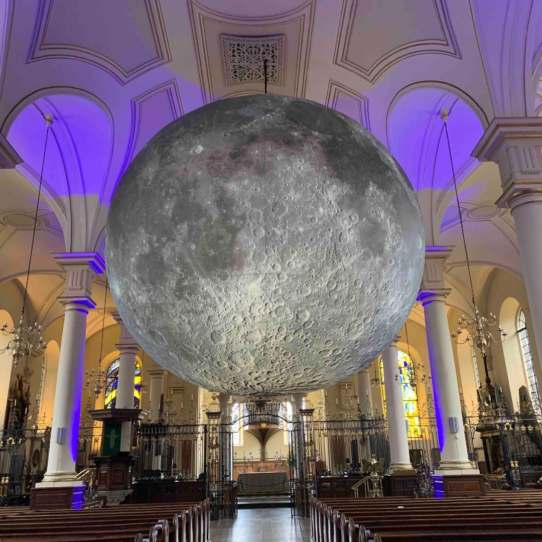 Have you visited the Museum of the Moon installation at @derbycathedral yet? 🌑 This stunning art installation was created by Luke Jerram, featuring detailed NASA imagery of the lunar surface. The moon will be available every day until Friday, 10 November, so don't miss out! 📅