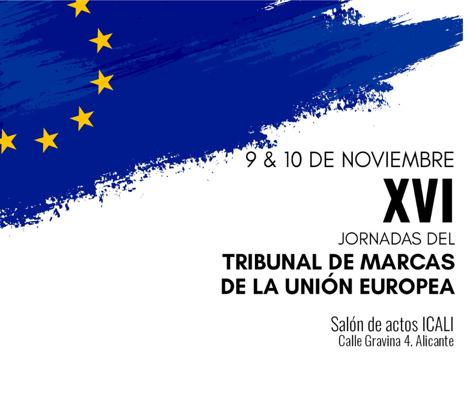 ICALI_ColegAbog's tweet photo. 🇪🇺Inscripción reducida hasta el próximo 31 de octubre para las XVI Jornadas del Tribunal de Marcas de la Unión Europea, que tendrán lugar el 9 y 10 de noviembre en la sede del #ICALI.
Más información y programa completo👉https://t.co/vFwTCOponi https://t.co/hdXgeXCIs5