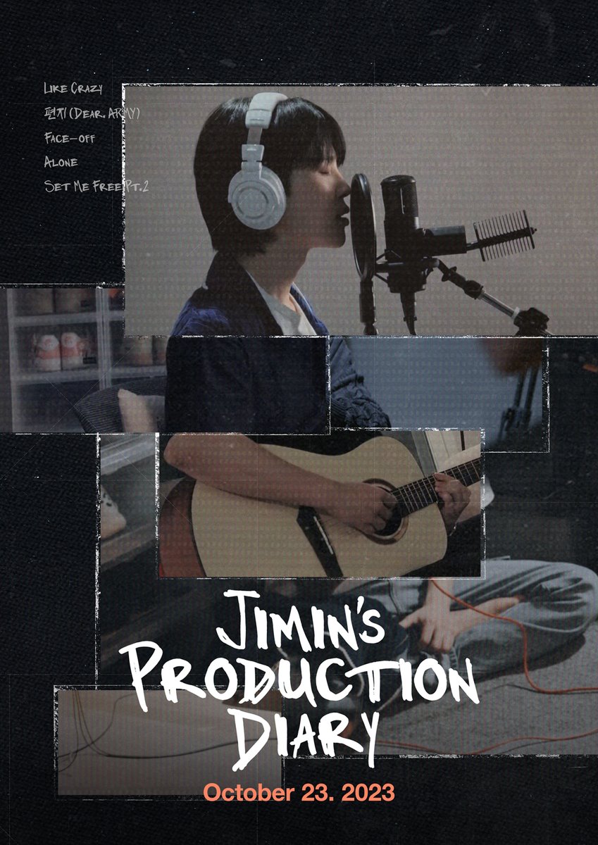 <Jimin's Production Diary> Poster (Diary ver.) 📅 VOD Release on Oct 23, 6 PM (KST) ONLY on #Weverse Pre-order NOW available! 👉 campaigns.weverseshop.io/Jimin_Producti… #Jimin #지민 #Production_Diary #프로덕션다이어리 #BTS #방탄소년단