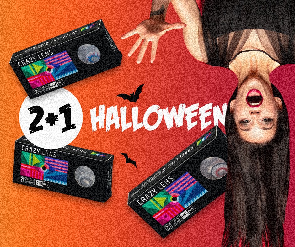 🎃 Halloween special: 2 συσκευασίες φακών CRAZY LENS +1 δωρεάν! ➡️ bit.ly/46xiEFD *Προσθέστε 3 κουτιά CRAZY LENS από την GELFLEX και θα λαβετε 1 δώρο. Η εκπτωση δεν μπορει να συνδυαστει με άλλες και θα υπολογιστεί από την αρχική τιμή του προϊόντος. Ισχύει μέχρι 27/10/23.