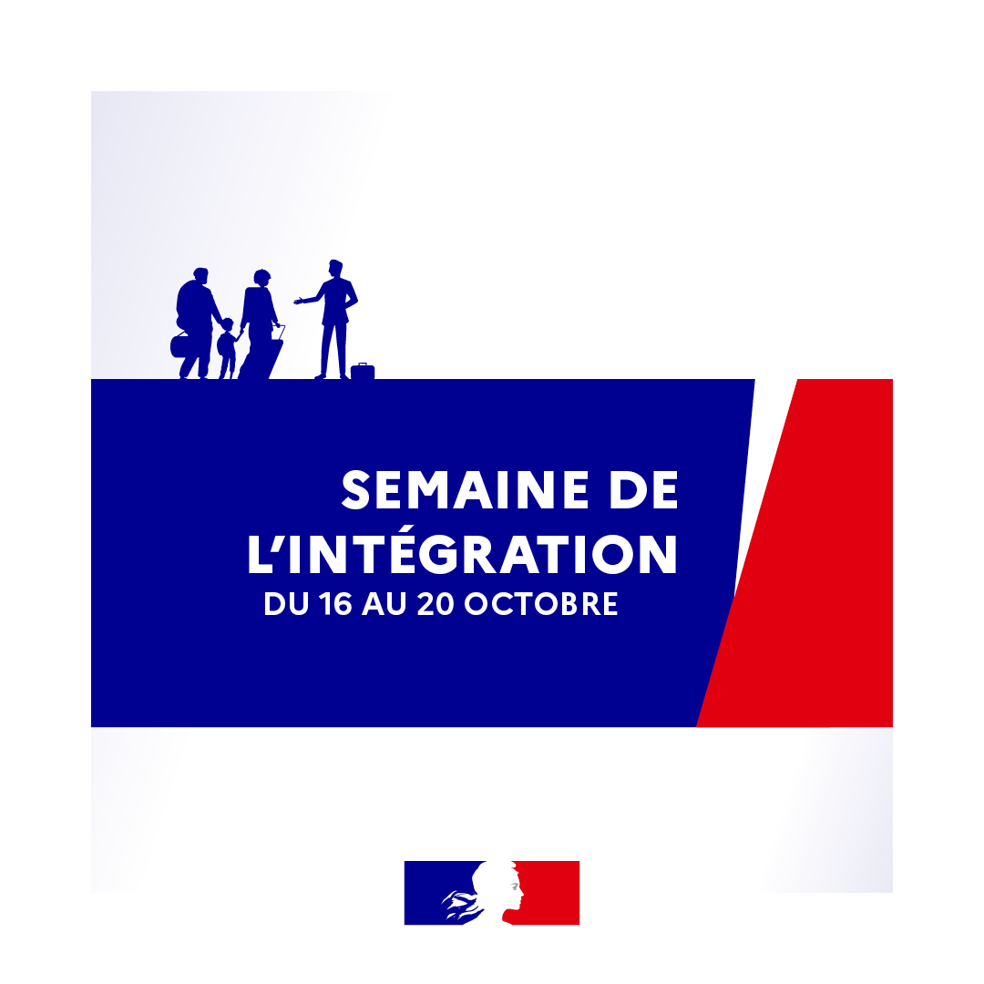 Prefet13's tweet photo. 🟢Lancement de la semaine de l'intégration des étrangers primo-arrivants dans les Bouches-du-Rhône ce mardi 17 octobre 2023.

1⃣ semaine pour mettre en lumière les initiatives et actions de tous les acteurs locaux qui œuvrent chaque jour pour l'intégration des étrangers primo-arrivants avec l’État à travers 9 étapes : apprentissage du français, valeurs de la République et la citoyenneté, accès à l’emploi, mobilité, logement, santé, culture et sport, engagement citoyen & le programme AGIR.

Les évènements organisés⤵️
https://t.co/qIgrTxgSUm.