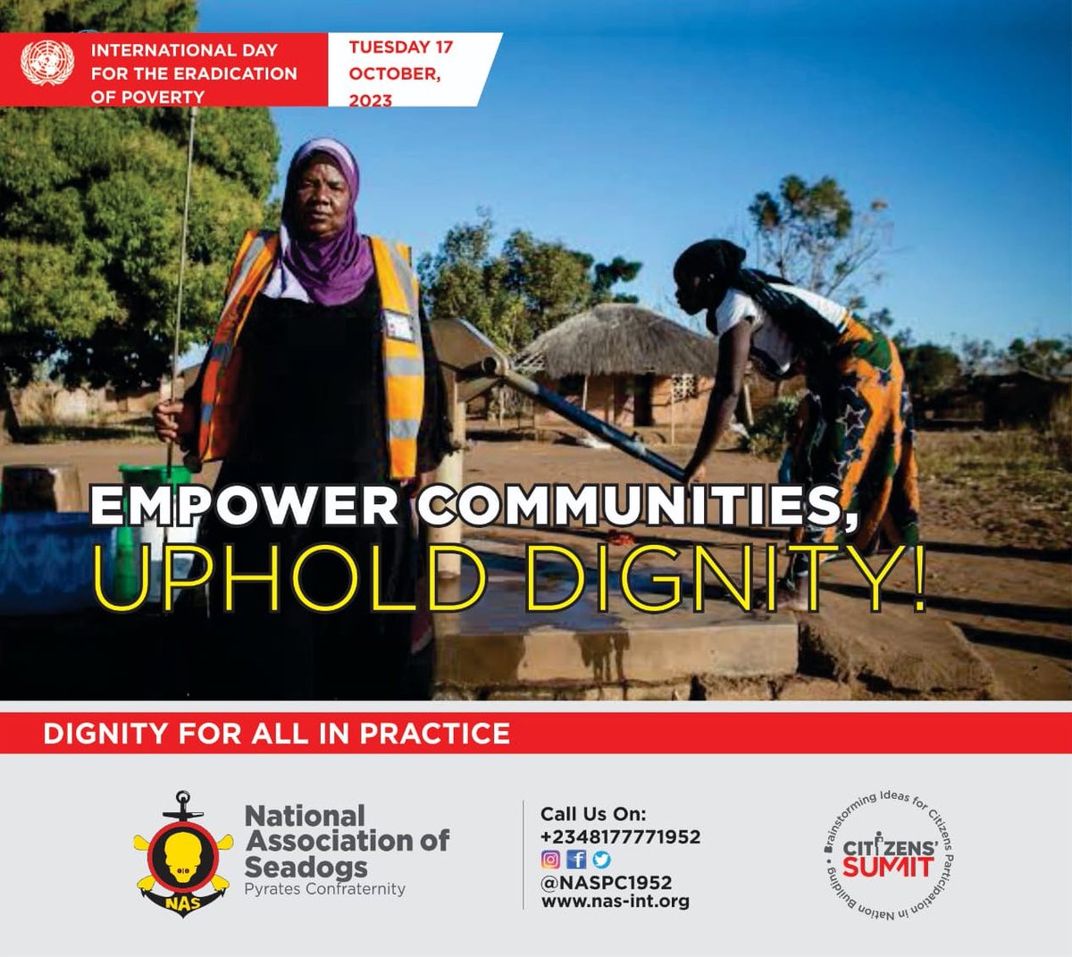 abiola_o's tweet photo. Let us collectively work towards building a nation where poverty is a distant memory, and dignity is a reality for all. Together, we can create opportunities, empower those in need, and build a brighter future for all.
#EndPoverty
#AgainstImpunity
@NASPC1952 https://t.co/M17IbWQbpz