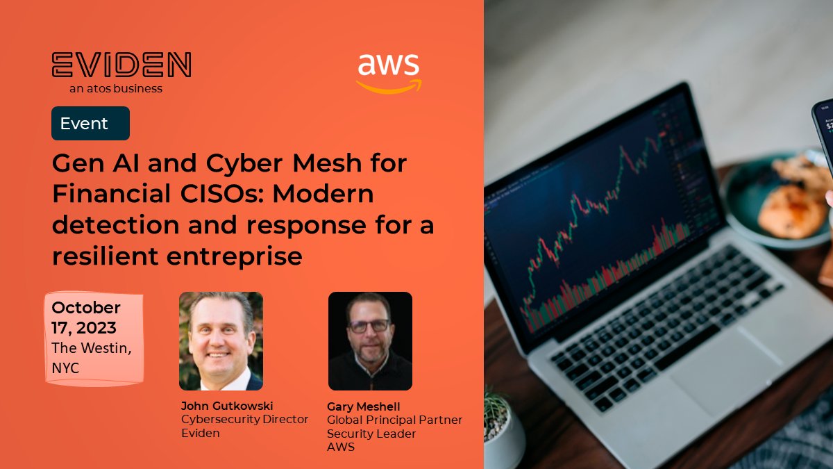 amomatharu's tweet photo. [Event] DAY-1 ⏳ Financial CISOs, the countdown is on! Tomorrow, you'll have the chance to take your cybersecurity to the next level at the ISMG 
#FinancialServices Summit in NYC. Join #EvidenTeam and @awscloud to know more on AIsaac #CyberMesh #MDR ➡️ https://t.co/AJ29XKHkTK https://t.co/ktWddfEWDS