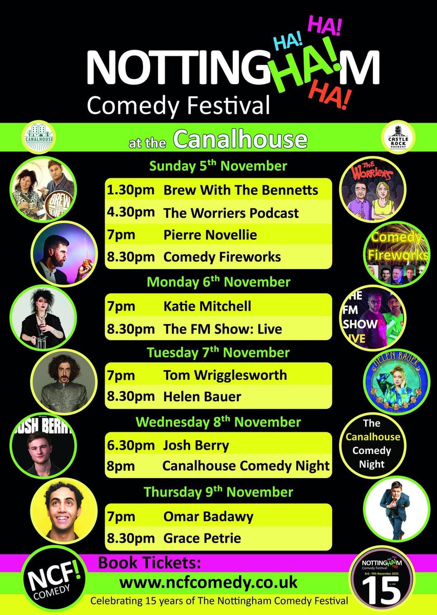 Pierre Novellie is sold out. 

Last few tickets remaining for Brew With The Bennetts.

Tickets are selling fast for all of the shows. Book now to guarantee entry: 

ncfcomedy.co.uk/tour-shows.html

Part of <a href="/NottsComedyFest/">Nottingham Comedy Festival</a>