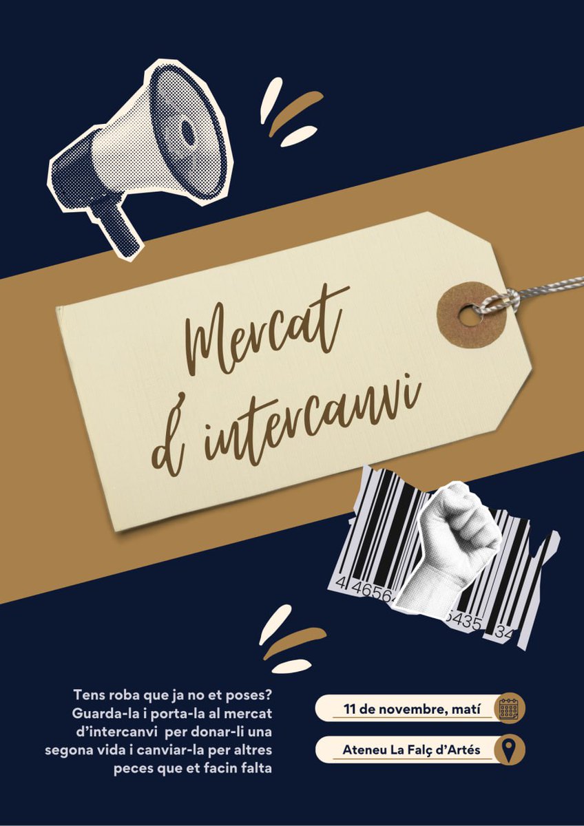 Estem organitzant un nou mercat d'intercanvi pel dissabte 11 de novembre. Així que si us interessa participar-hi, comenceu a guardar coses!