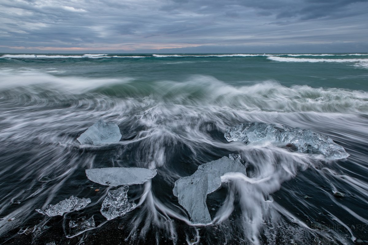 I love a bit of swooshery at the beach at Jökulsárlón - magical place :) #Iceland