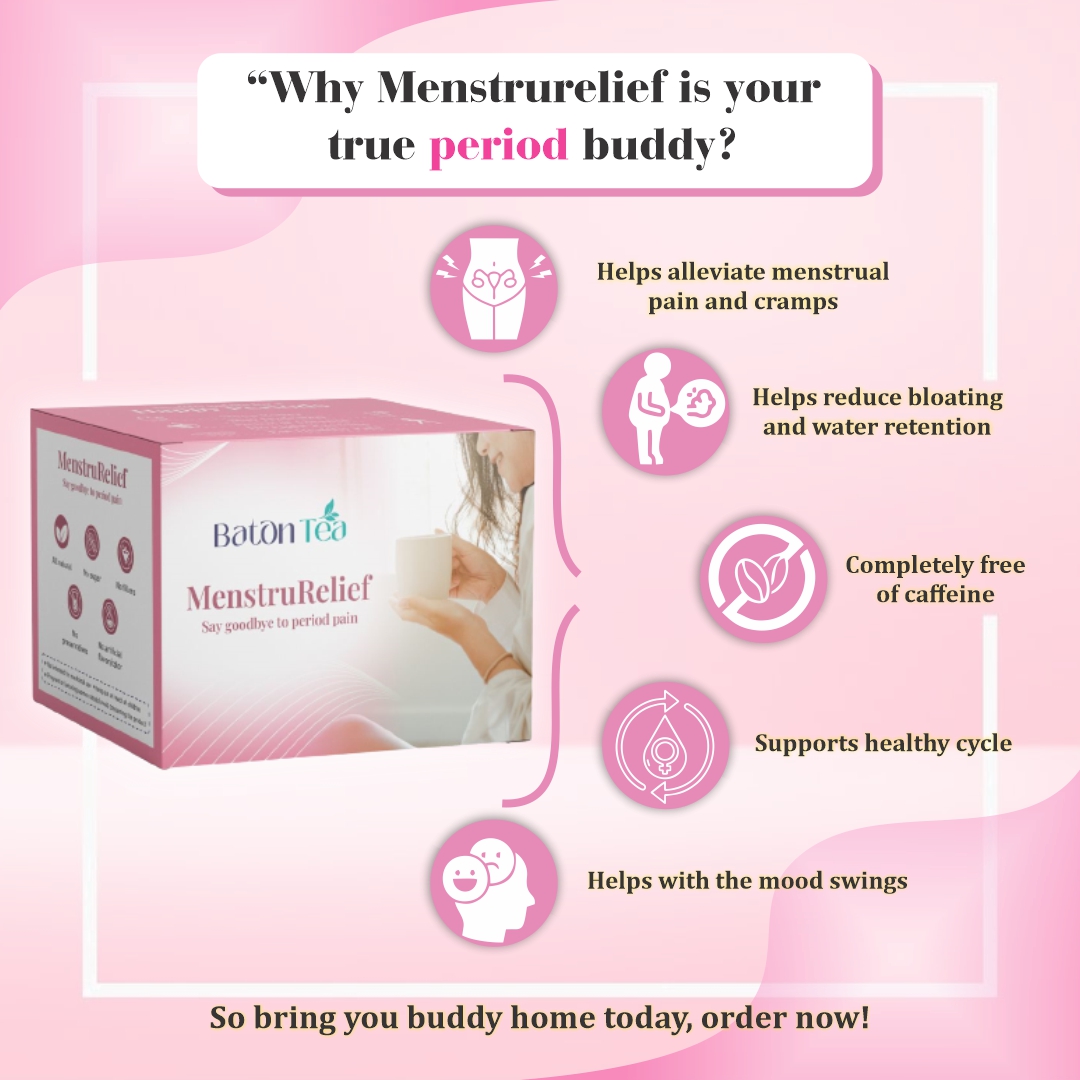 baton_tea's tweet image. "Ease your monthly discomfort with our soothing product! 💆‍♀🌼

🩸 Say goodbye to painful cramps and hello to #PeriodRelief.

🌟 Enjoy #CrampFree days and embrace #MenstrualComfort.
.
.
#batontea #PainRelief #MonthlyCramps