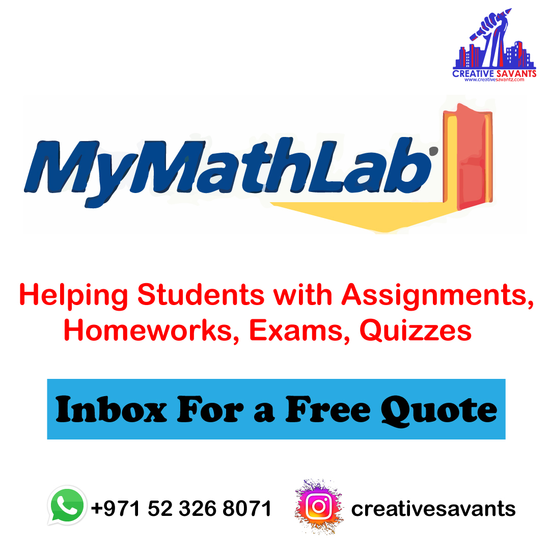 creativesavants's tweet image. Need help with MyMathLab?
Check out our comprehensive solutions guide!
We cover all topics, from algebra to calculus, and provide step-by-step explanations for every problem.
#MyMathLab #mathsolutions #onlinemath #studytips #studentsuccess #creativesavantz