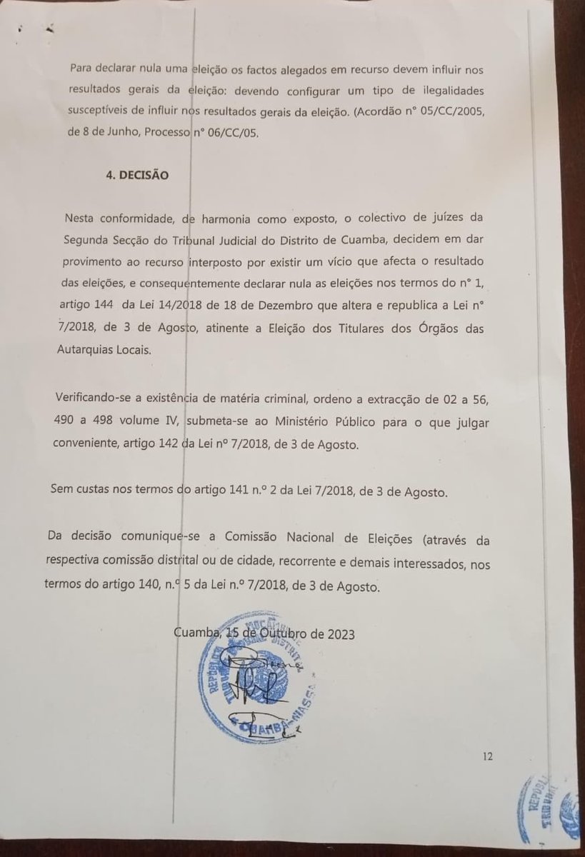 pmkwananzi's tweet photo. Breaking news: The Court in Mozambique have nullified the Election in #Cuamba municipality northern Mozambique following RENAMO appeal. 

The captured Courts in Zimbabwe have NEVER nullified a single election. Instead, they continue to uphold unlawful & wanton recalls of @CCCZimbabwe elected officials & the stolen election. This makes the judiciary unavailable as an effective, domestic remedy in Zimbabwe.

#FreshElectionsZW