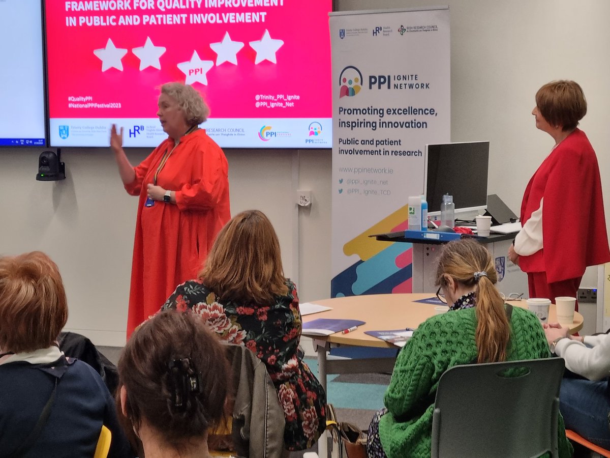 TCD's Provost @LindaDoyle speaking about the importance of power sharing at the launch of the Framework for Quality Improvement. #PPIFestival23 #QualityPPI @hrbireland @irishResearch @PPI_Ignite_Net