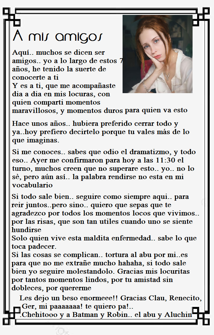 ✿✈Pєкємια✈✿ (@weboz_) on Twitter photo Hoy no será un nos seguimos entre millos ni nada asi.. hoy senti la necesidad de decirles lo que siento.. nos vemos después, un besotototote gigante para cada uno.. y feliz Martes😘😘
<a href="/claualvarrez28/">Claudia⚪🔴⚪🇦🇷 !!</a> <a href="/renefue65354288/">Rene Abelardo.</a> <a href="/Gustaf72/">Gustavo Javier</a> <a href="/sergioomar25/">sergio saavedra</a> <a href="/Aluchicarp2711/">Ale.Carp</a> <a href="/viclo/">Victor Lopez</a> <a href="/germn_jj/">༺𝒢ℯ𝓇𝓂𝓃 𝒿𝒽ℴ𝓃𝓈༻</a> Hoy no será un nos seguimos entre millos ni nada asi.. hoy senti la necesidad de decirles lo que siento.. nos vemos después, un besotototote gigante para cada uno.. y feliz Martes😘😘
<a href="/claualvarrez28/">Claudia⚪🔴⚪🇦🇷 !!</a> <a href="/renefue65354288/">Rene Abelardo.</a> <a href="/Gustaf72/">Gustavo Javier</a> <a href="/sergioomar25/">sergio saavedra</a> <a href="/Aluchicarp2711/">Ale.Carp</a> <a href="/viclo/">Victor Lopez</a> <a href="/germn_jj/">༺𝒢ℯ𝓇𝓂𝓃 𝒿𝒽ℴ𝓃𝓈༻</a>