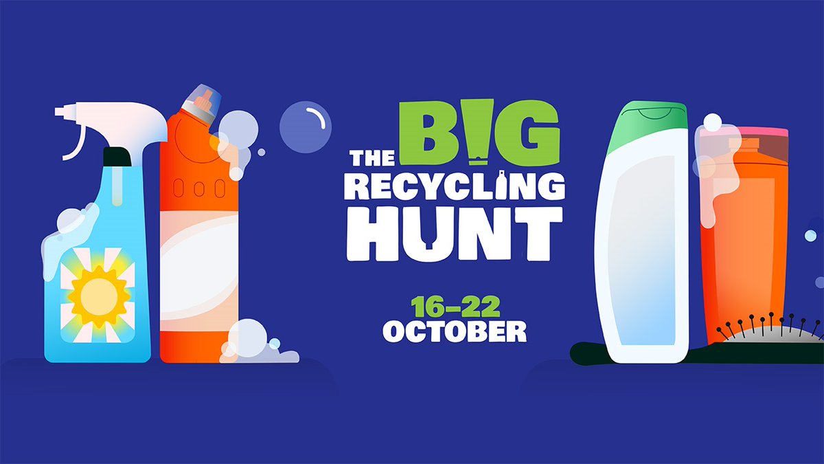 This week is Recycle Week with 'The Big Recycling Hunt' inspiring us all to seek out those lost recyclables in our bins. Visit wrap.org.uk/taking-action/… to find out more and to join the hunt to recycle more of the right things more often.