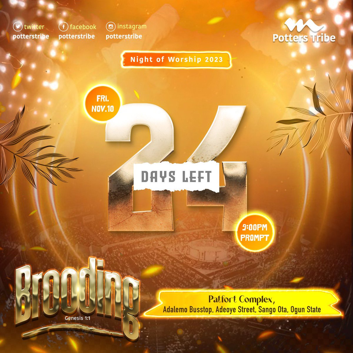 potterstribe's tweet photo. Haggai 2:9 The glory of this present house will be greater than the glory of the former house,’ says the LORD Almighty. ‘And in this place I will grant peace,’ declares the LORD Almighty.” 24 Days To GO #NOW23 #PottersTribe https://t.co/XQh4oepG26