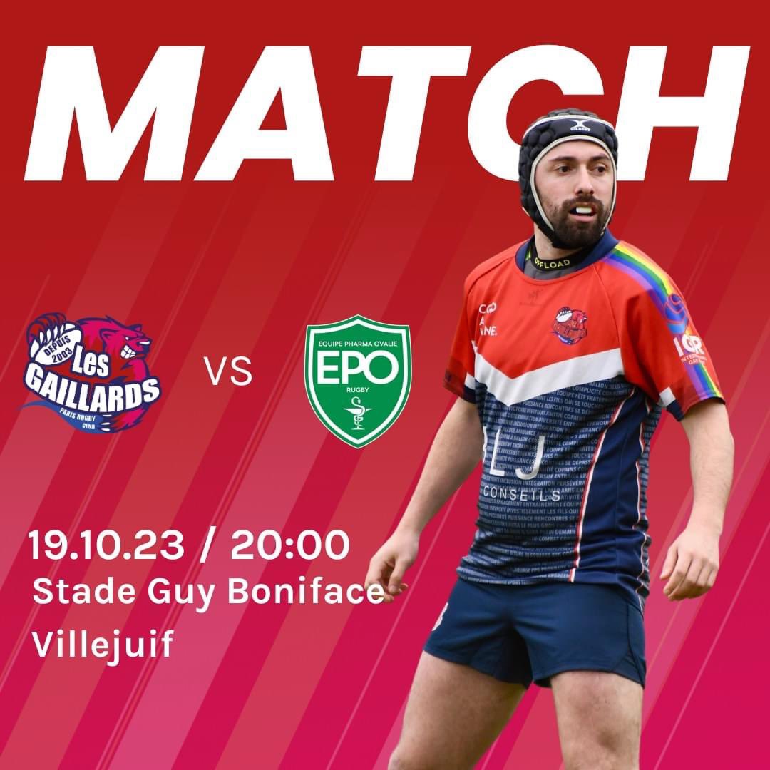 La saison du challenge FFSE démarre cette semaine avec une opposition contre  EPO - Equipe Pharma Ovalie. Rendez-vous à Villejuif ce jeudi soir à partir 20h pour nous soutenir 🏉 

#123Gaillards #rugbyworldcup #rugbyworldcup2023 #lgbtqia #lgbtq🌈 #rugby #rugby4all