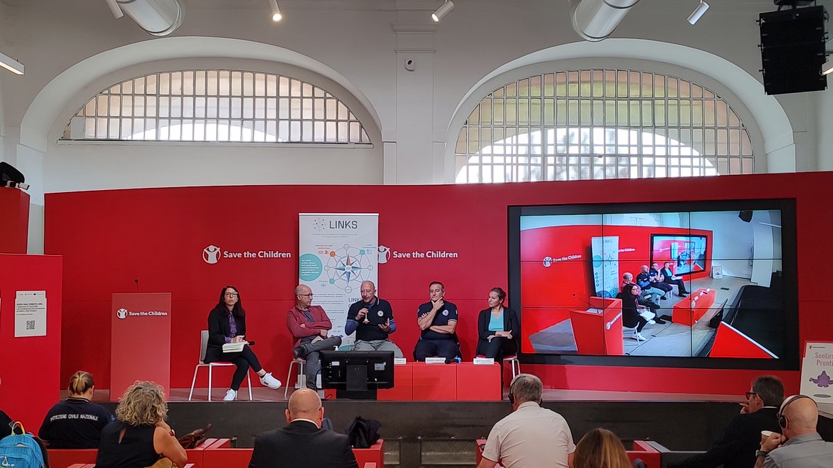 The second panel of the day at #LINKSFinalEvent is about "The importance of child-friendly disaster #RiskManagement strategies", with Carmelo Tulumello, Giuseppe Napolitano, Martina Laghi and Beniamino Sidoti, lead by <a href="/ChiaraBianchini/">Chiara Bianchini</a>

<a href="/RegioneLazio/">Regione Lazio</a>
<a href="/DPCgov/">Dipartimento Protezione Civile</a>
<a href="/SaveChildrenIT/">Save the Children IT</a>