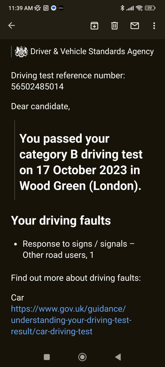 Mikelidriving's tweet photo. Congratulations to Sean who passed his practical test today at Wood Green 10:34 on your 1st attempt with only 1 minor fault. Well done! Wish you safe driving for life and keep those skills you’ve learned 😊 well done again 👏🎉🥳 #passed1sttime #gotmylicence #mikelidrivingtest https://t.co/IzBs2r1IUm