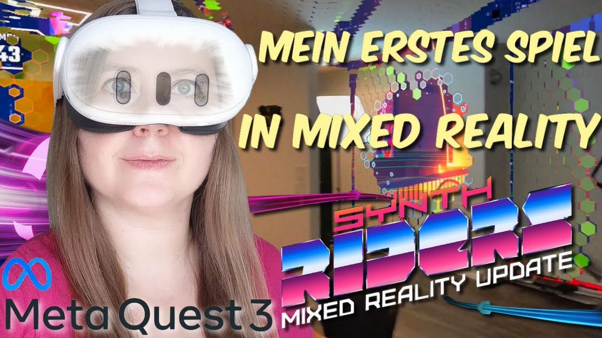 Ich habe zum ersten Mal mit der Meta Quest 3 in Mixed Reality gezockt 🤩☺️ Es ist beeindruckend! Mein Lieblingsrhythmusgame Synth Riders hat ein tolles Mixed Reality Update bekommen 💜
🎬youtu.be/etCLQbp5bTc

<a href="/synthridersvr/">Synth Riders VR - Queen DLC 👑Out Now!</a> #MetaQuest3 #MixedReality