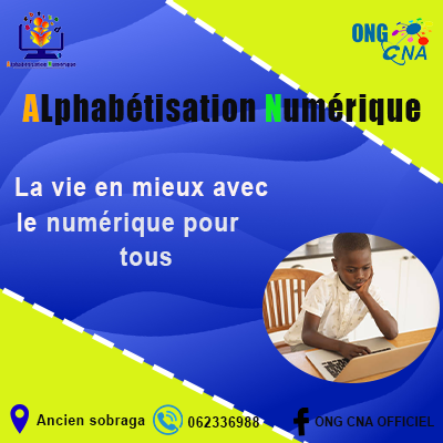 OngCna's tweet photo. Bonjour à tous, L'ONG CNA vous présente son 
programme d'apprentissage numérique.
#ongcna
#alphabétisationnumérique https://t.co/seT5Lck3FE